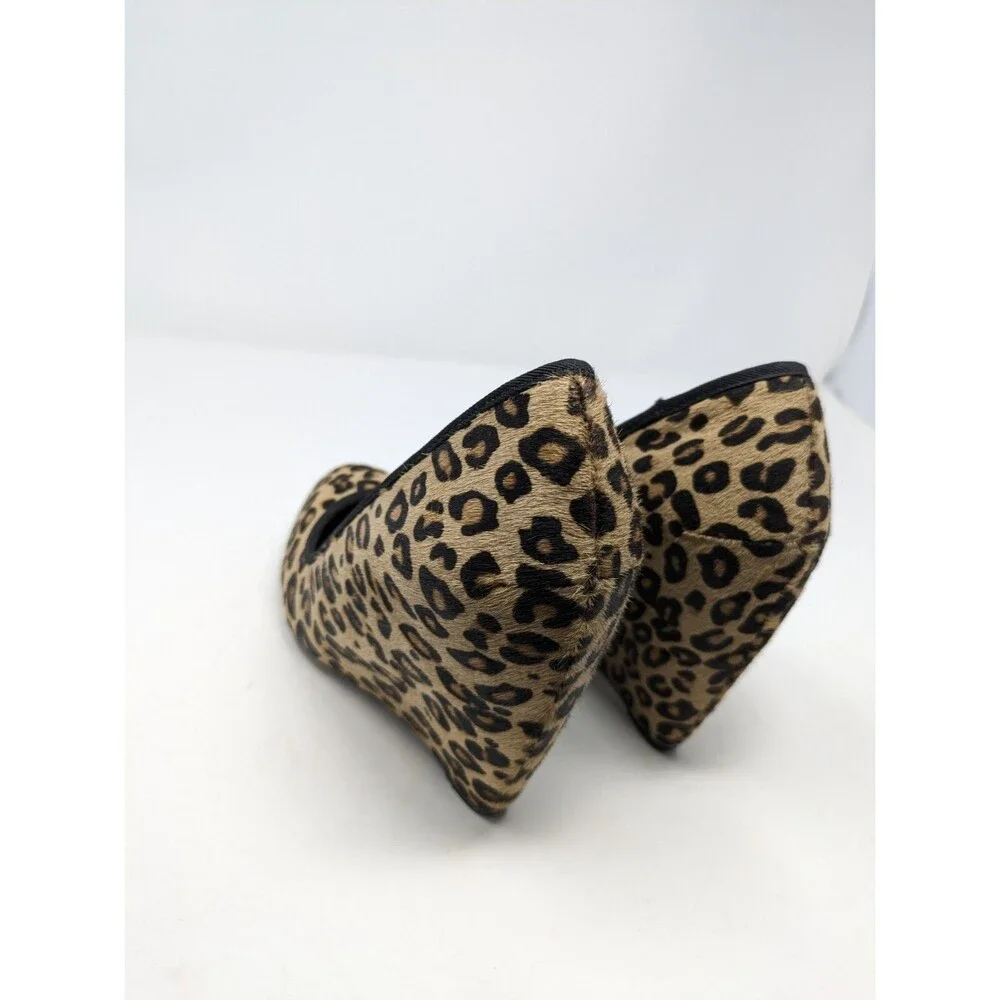 Steve Madden Selena Leopard Print Calf Hair Wedges Mob Wife Size 8M